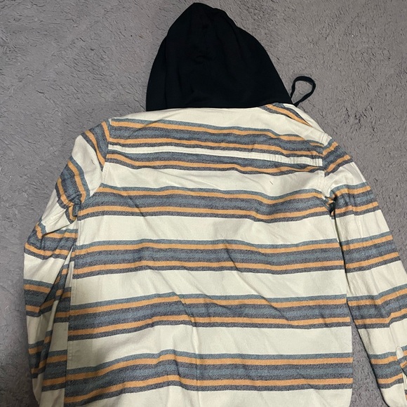 Stripe Button up hoodie - Picture 2 of 3